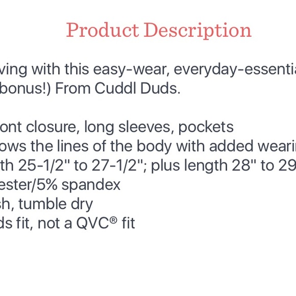 NEW Cuddl Duds Coral Cardigan Size 2X - Picture 7 of 7